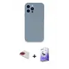 ieg™ iPhone 13 Pro Max Kılıf Zirve Modern Özel Seri - Siyah Bilvis 5in1 5D Magic Hayalet Cam Ekran Koruyucu + Pers Alüminyum Kamera Lens - KI