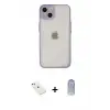 ieg™ iPhone 14 Kılıf Ahenk Çizgi Serisi - Siyah Joko Magic 5D Cam + Diamond Kamera Lens - PE