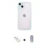 ieg™ iPhone 14 Kılıf Ahenk Çizgi Serisi - Siyah Joko Magic 5D Cam + Diamond Kamera Lens - PE