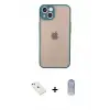 ieg™ iPhone 14 Kılıf Ahenk Çizgi Serisi - Siyah Joko Magic 5D Cam + Diamond Kamera Lens - PE