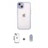 ieg™ iPhone 14 Kılıf Ahenk Çizgi Serisi - Siyah Joko Magic 5D Cam + Shine Kamera Lens - GI