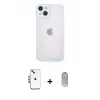 ieg™ iPhone 14 Kılıf Ahenk Çizgi Serisi - Siyah Joko Magic 5D Cam + Shine Kamera Lens - MI