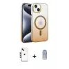 ieg™ iPhone 14 Kılıf Ahenk Doku Özel Seri - Siyah Joko Magic 5D Cam + Shine Kamera Lens - KI