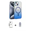 ieg™ iPhone 14 Kılıf Ahenk Doku Özel Seri - Siyah Joko Magic 5D Cam + Shine Kamera Lens - KI