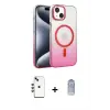 ieg™ iPhone 14 Kılıf Ahenk Doku Özel Seri - Siyah Joko Magic 5D Cam + Shine Kamera Lens - KI