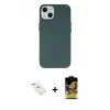 ieg™ iPhone 14 Kılıf Ahenk Serisi - Siyah Buffer Cam Ekran Koruyucu + Diamond Kamera Lens - SABE