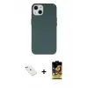 ieg™ iPhone 14 Kılıf Ahenk Serisi - Siyah Buffer Cam Ekran Koruyucu + Diamond Kamera Lens - YL