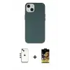 ieg™ iPhone 14 Kılıf Ahenk Serisi - Siyah Buffer Cam Ekran Koruyucu + Shine Kamera Lens - GD