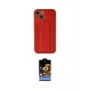 ieg™ iPhone 14 Kılıf Akış Doku - Siyah Buffer Hayalet Cam Ekran Koruyucu