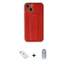 ieg™ iPhone 14 Kılıf Akış Doku - Siyah Joko Magic 5D Cam + Diamond Kamera Lens - KI