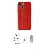 ieg™ iPhone 14 Kılıf Akış Doku - Siyah Joko Magic 5D Cam + Shine Kamera Lens - GI