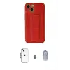 ieg™ iPhone 14 Kılıf Akış Doku - Siyah Joko Magic 5D Cam + Shine Kamera Lens - MI