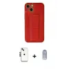 ieg™ iPhone 14 Kılıf Akış Doku - Siyah Joko Magic 5D Cam + Shine Kamera Lens - SH
