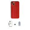ieg™ iPhone 14 Kılıf Akış Doku - Siyah Joko Magic 5D Cam + Shine Kamera Lens - YL