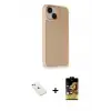 ieg™ iPhone 14 Kılıf Atlas Form - Siyah Buffer Cam Ekran Koruyucu + Diamond Kamera Lens - PE