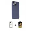 ieg™ iPhone 14 Kılıf Atlas Form - Siyah Buffer Cam Ekran Koruyucu + Shine Kamera Lens - GD