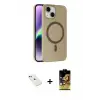ieg™ iPhone 14 Kılıf Çekirdek Modern Prime - Siyah Buffer Cam Ekran Koruyucu + Diamond Kamera Lens - KI