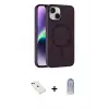 ieg™ iPhone 14 Kılıf Çekirdek Modern Prime - Siyah Joko Magic 5D Cam + Diamond Kamera Lens - KI