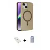 ieg™ iPhone 14 Kılıf Çekirdek Modern Prime - Siyah Joko Magic 5D Cam + Diamond Kamera Lens - KI