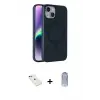 ieg™ iPhone 14 Kılıf Çekirdek Modern Prime - Siyah Joko Magic 5D Cam + Diamond Kamera Lens - YL