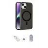 ieg™ iPhone 14 Kılıf Çekirdek Modern Prime - Siyah Joko Magic 5D Cam + Diamond Kamera Lens - YL