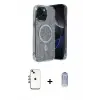 ieg™ iPhone 14 Kılıf Eksen Çizgi - Siyah Joko Magic 5D Cam + Shine Kamera Lens - GI