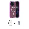 ieg™ iPhone 14 Kılıf Eksen Çizgi - Siyah Joko Magic 5D Cam + Shine Kamera Lens - SH