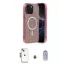 ieg™ iPhone 14 Kılıf Eksen Çizgi - Siyah Joko Magic 5D Cam + Shine Kamera Lens - SH
