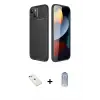 ieg™ iPhone 14 Kılıf Eksen Form Prime - Siyah Joko Magic 5D Cam + Diamond Kamera Lens - SABE
