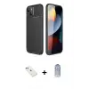 ieg™ iPhone 14 Kılıf Eksen Form Prime - Siyah Joko Magic 5D Cam + Diamond Kamera Lens - YL