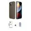 ieg™ iPhone 14 Kılıf Eksen Form Prime - Siyah Joko Magic 5D Cam + Shine Kamera Lens - GD