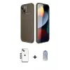 ieg™ iPhone 14 Kılıf Eksen Form Prime - Siyah Joko Magic 5D Cam + Shine Kamera Lens - KI