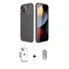 ieg™ iPhone 14 Kılıf Eksen Form Prime - Siyah Joko Magic 5D Cam + Shine Kamera Lens - MI