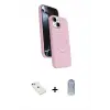 ieg™ iPhone 14 Kılıf İz Işık Koleksiyonu - Siyah Joko Magic 5D Cam + Diamond Kamera Lens - KI