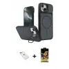 ieg™ iPhone 14 Kılıf İz Modern Prime - Siyah Buffer Cam Ekran Koruyucu + Diamond Kamera Lens - KI