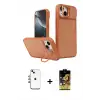 ieg™ iPhone 14 Kılıf İz Modern Prime - Siyah Buffer Cam Ekran Koruyucu + Shine Kamera Lens - GI