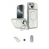 ieg™ iPhone 14 Kılıf İz Modern Prime - Siyah Joko Magic 5D Cam + Diamond Kamera Lens - KI