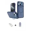 ieg™ iPhone 14 Kılıf İz Modern Prime - Siyah Joko Magic 5D Cam + Diamond Kamera Lens - SABE