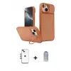 ieg™ iPhone 14 Kılıf İz Modern Prime - Siyah Joko Magic 5D Cam + Shine Kamera Lens - GI
