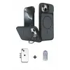 ieg™ iPhone 14 Kılıf İz Modern Prime - Siyah Joko Magic 5D Cam + Shine Kamera Lens - MI