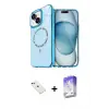 ieg™ iPhone 14 Kılıf Kıvılcım Form Prime - Siyah Bilvis 5in1 3D Magic Cam Ekran Koruyucu + Diamond Kamera Lens - KI