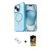 ieg™ iPhone 14 Kılıf Kıvılcım Form Prime - Siyah Buffer Cam Ekran Koruyucu + Diamond Kamera Lens - KI