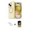 ieg™ iPhone 14 Kılıf Kıvılcım Form Prime - Siyah Buffer Cam Ekran Koruyucu + Diamond Kamera Lens - SABE