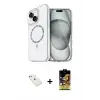 ieg™ iPhone 14 Kılıf Kıvılcım Form Prime - Siyah Buffer Cam Ekran Koruyucu + Diamond Kamera Lens - SABE