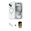 ieg™ iPhone 14 Kılıf Kıvılcım Form Prime - Siyah Buffer Cam Ekran Koruyucu + Diamond Kamera Lens - YL