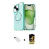 ieg™ iPhone 14 Kılıf Kıvılcım Form Prime - Siyah Buffer Cam Ekran Koruyucu + Diamond Kamera Lens - YL