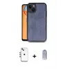 ieg™ iPhone 14 Kılıf Kıvılcım Işık Serisi - Siyah Joko Magic 5D Cam + Shine Kamera Lens - GI