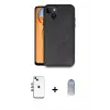 ieg™ iPhone 14 Kılıf Kıvılcım Işık Serisi - Siyah Joko Magic 5D Cam + Shine Kamera Lens - GI