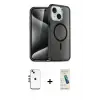 ieg™ iPhone 14 Kılıf Nova Asil Prime - Şeffaf Pasifik Cam Ekran Koruyucu + Shine Kamera Lens - GS