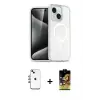 ieg™ iPhone 14 Kılıf Nova Asil Prime - Siyah Buffer Cam Ekran Koruyucu + Shine Kamera Lens - GI